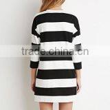 Women's Classic Stripes Split Mini 7 Minutes of Sleeve Dress thumbnail-3