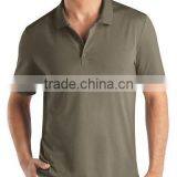 Coffee Color Elastic Sleeve Polo of Shirt thumbnail-1
