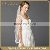 Beautiful Single Layer Fingertip Bridal Veil thumbnail-1