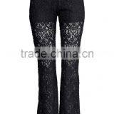 Fashion Black Lace Fishtail Swing Long Pants Design for Woman thumbnail-2