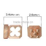 Light Golden Flower Purse Twist Lock,Hardware Turn Locks For Handbags thumbnail-3