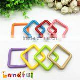 50mm EN71 Standard Square Shape Baby Toy Plastic Teething Ring thumbnail-1