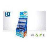 Advertising Recycle Corrugated Cardboard Rack With 4 Pallet For Daily Supplies