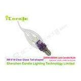 Violet Color Aluminum 1070 Base E14 Led Candle Bulbs Warm White 3 Watts Dim Ra>80 CE thumbnail-1
