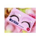 Blue Handmade Colored Fake Strip Eyelashes For Party Wedding , Synthetic Hair