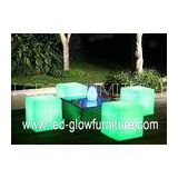Colorful led cube chair / table With Built - in Certified Rechargeable Lithium Battery