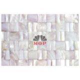 White 3D Brick Wall Slab Pearl Shell Bathroom thumbnail-2