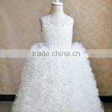 Hot Sale Kids Exquisite Lace Dress Embroidered Tops European Style for Party Wedding 5 Colors In Stock thumbnail-4