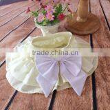 The Newest Design for Baby Girl Ruffle Raglan Blue Color Elastic Tutu Divided Skirt With Big Bowknot Plain Color Adorable Pants thumbnail-4