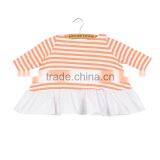 Children Cotton Stripe Printed Baby Ruffle Tops thumbnail-3