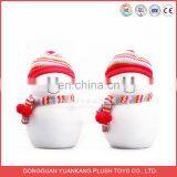 Cheap bulk christmas gift plush snowman toys