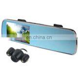 Full HD 1080P Rearview Mirror 5.0 Inch TFT Touch Screen Car DVR With Mic