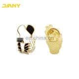 Custom Made Antique Brass Plated Helping Hand Shaped Lapel Pin thumbnail-4