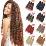 Straight Wave Deep Curly 24 Inch Synthetic Hair Extensions Blonde 18 Inches