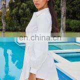 Mini Lady Dress Shirt Blouse Underbust Corset Waist Shirt Dress +waistband 2 Pieces Set thumbnail-5