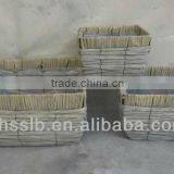 2013 Antique Color Woven Willow Garden Decoration Flowerpot thumbnail-2