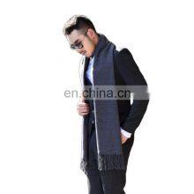 60*190cm Custom Branded Scarf Men's Autumn and Winter Style Korean Solid Color Cashmere Scarf Wild Long Warm Dual-use Shawl thumbnail-1