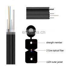 Ftth 1 2 Core 2mm*5mm FRP Steel Wire Indoor/Outdoor Fiber Optic Cable Patch Cord G652D G657A LSZH Ftth Drop Cable thumbnail-1