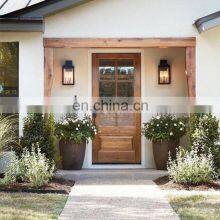 Natural Wood Double Open Wooden Entry Front Doors Sale thumbnail-5