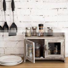 Bathroom Countertop Wooden Cabinet With Glass Windows thumbnail-5