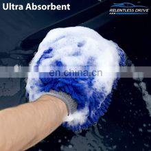Customize High Quality Premium Chenille Stock Cloth Microfiber Car Wash Mitt Scratch Free Car Wash Glove