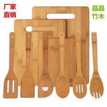 Bamboo cutting board with bamboo cooking utensil set Wholesale