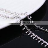 Latest Jewelry Product Designs 2015 Rhodium Plated Curb Chain Korean Pendant Necklace thumbnail-3