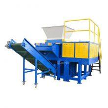 Plastic Blue Barrel, Pallets, Plates Hard Plastic and Films, Bags, Foil Plastic Single Shaft Shredder Machines thumbnail-4