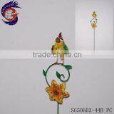 Antique Birds Stand on Stakes With Metal Garden Decoration Windmill thumbnail-1