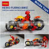 Decool 9368 Transport Series Star Soldier War Motorcycle Racing Motor Hero Furno Bike Model Educational Toys