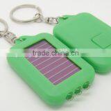 Colorful Solar Power Flashlight 3 Leds Keychain thumbnail-1