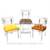 Cheap acrylic chair with cushion for living room