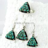 Amazing Created !! Turquoise 925 Sterling Silver Jewellery Set, Gemstone Silver Jewellery thumbnail-5