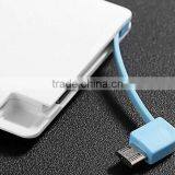 Super Slim Credit Card Mobile Power XHB-CD With Built-in USB Cable