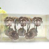 Golden Brown Flower Shower Curtain Hooks thumbnail-1