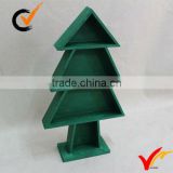 Wooden standing shelf with xmas tree shape