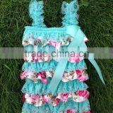 Hot sale floral baby lace romper kids romper suit girls lace ruffle romper                        
                                                Quality Choice