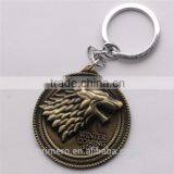 Game of Thrones Shield Round Coin Metal Pendant Key Chain Chaveiro Key Ring thumbnail-2