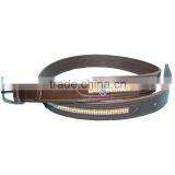 Diamante Patent Leather Belt Brown 35 MM Width