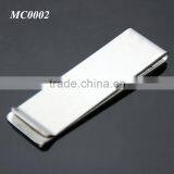 70MM Brushed Stainless Steel Strong Slim Pocket Purse Cash Holder Card Organizer Metal Wholesale Blank Money Clip