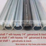 Commercial garage door 1" hollow steel shaft with 1/4" keyway