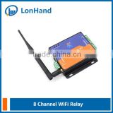 USR-WIFIIO-83 wifi relay board RJ45 8 channel output with app software