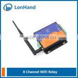 USR-WIFIIO-83 wifi relay board RJ45 8 channel output with app software