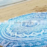 Blue Ombre Mandala Round Tapestry Beach throw Hippie Mandala Yoga Mat Towel