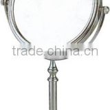 Stainless steel and glass hairdressing mirror