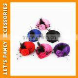 PGHD0286 Latest Design Girls Kids Mini Hat Hair Clip With Flower Lace thumbnail-1