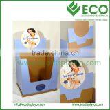 Chocolate Corrugated Paper Supermarket Dump Bin Floor Display