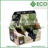 CMYK Printing Cardboard Bottle Carrier, 6 Pack Bottle Carrier