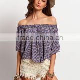 custom made clothing manufacturers 2016 flowy loose ladies new design fashion top