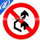 Reflective adhesive overtaking limit Road sign